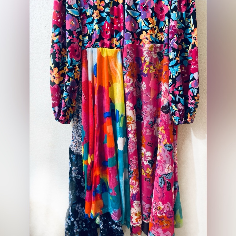 Multicolor Asymmetrical Dress - Picture 4 of 7